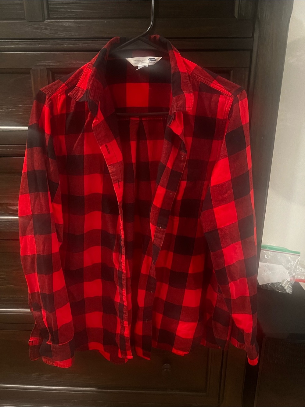 Old Navy Red & Black Buffalo Plaid Button-Down Shirt